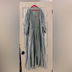 Gauzy Cotton Maxi Dress Flowy Full